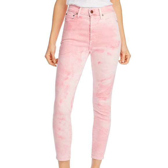 Alice + Olivia Denim - Alice + Olivia High-Rise Good Skinny Jeans in Crystal Cloud Pink